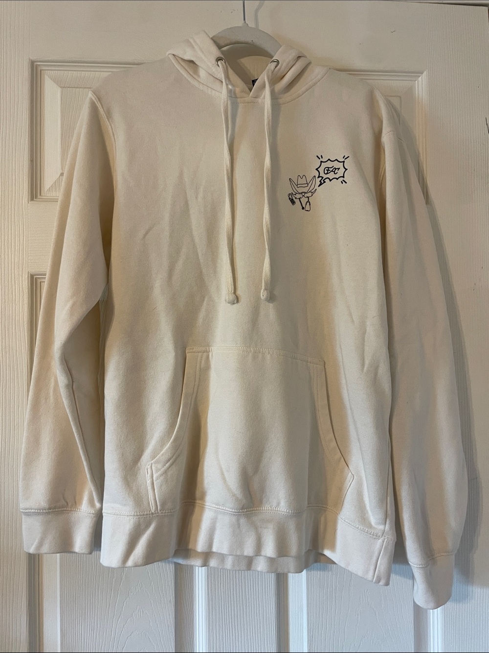 Sundance Cream Graphic Crewneck Hoodie